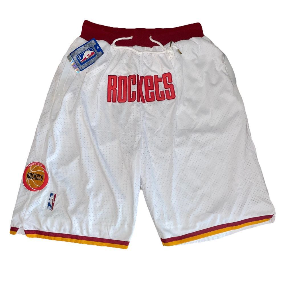 NWT Just‎ Don NBA Houston Rockets 1994-95 NBA Finals Shorts White Size: XL